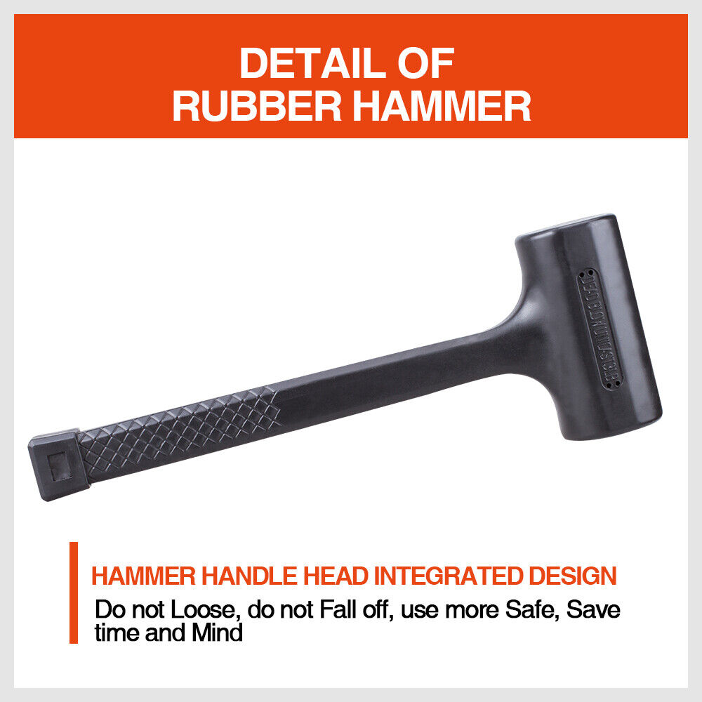Hammers: 2LB Dead Blow Rubber Mallet Hammer Non Slip Soft Face Auto Car Repair NEW