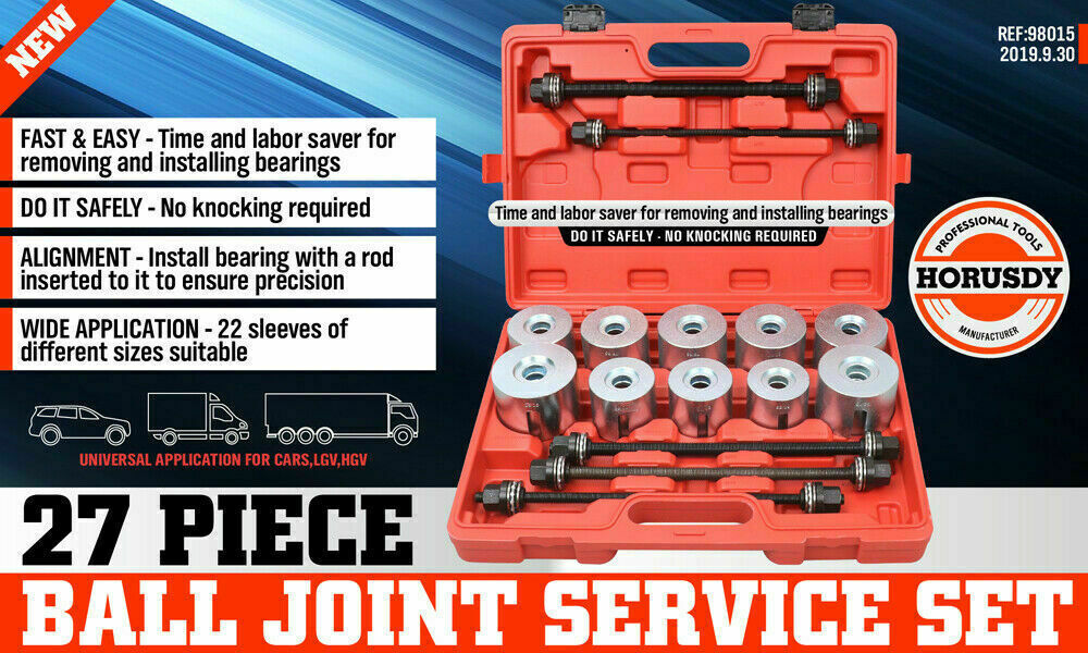 Caravan Accessories: 27Pc Universal Pull & Press Sleeve Kit Removal Bushing Driver Set Bearings Seal