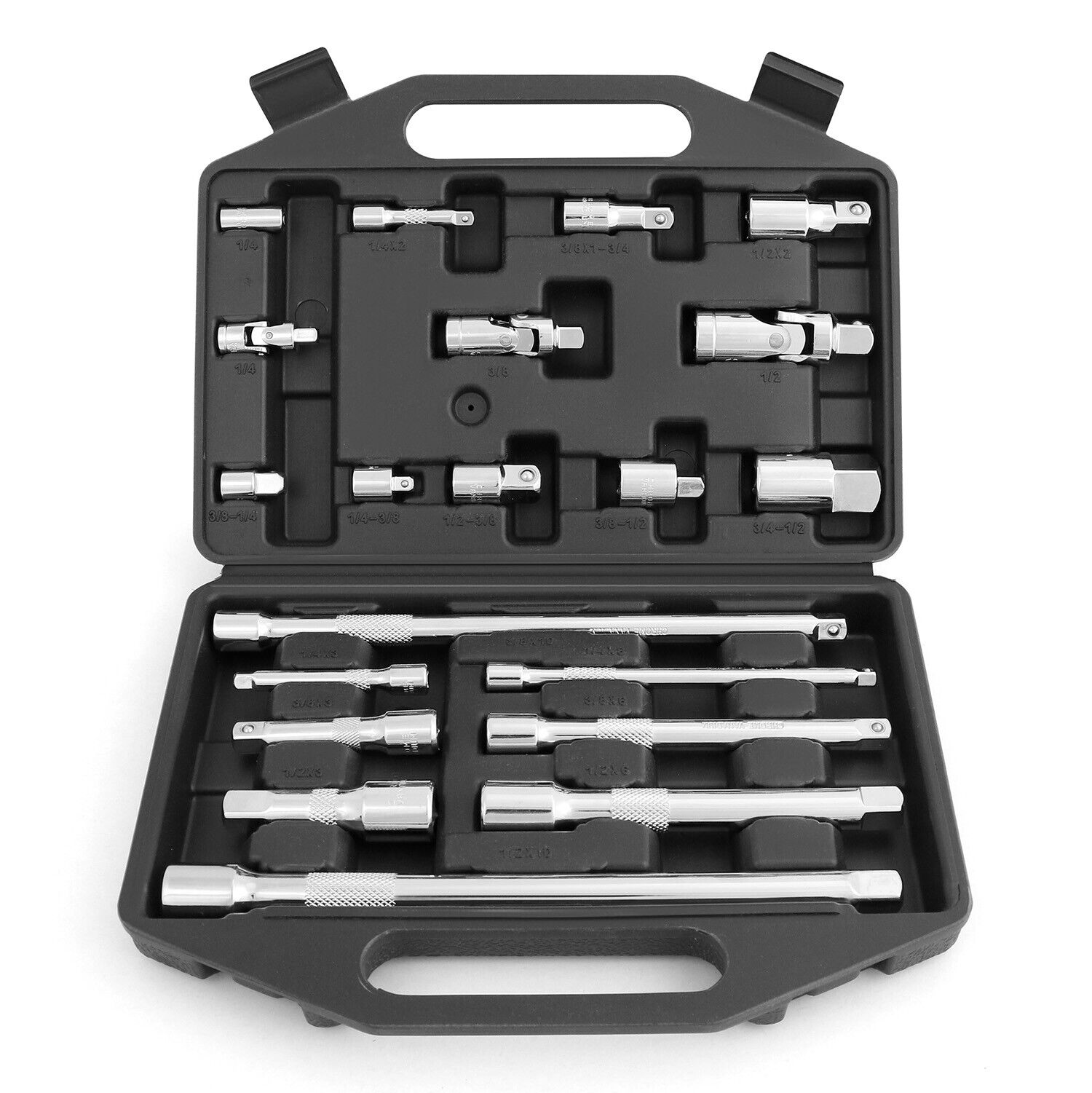 Automotive Repair & Speciality Tools: 20Pc Socket Extension & Adaptor Set Flexible Joint Reducer Combination Drive Kit