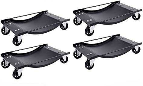Traffic Control & Parking Tools: 4 x Heavy Duty Wheel Dolly 450 kg 1000 lb Car Vehicle Positioning Jack Platform