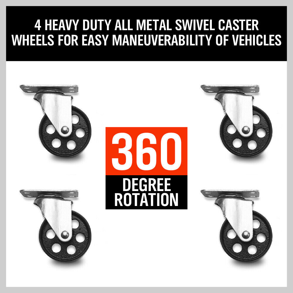 Traffic Control & Parking Tools: 4 x Heavy Duty Wheel Dolly 450 kg 1000 lb Car Vehicle Positioning Jack Platform