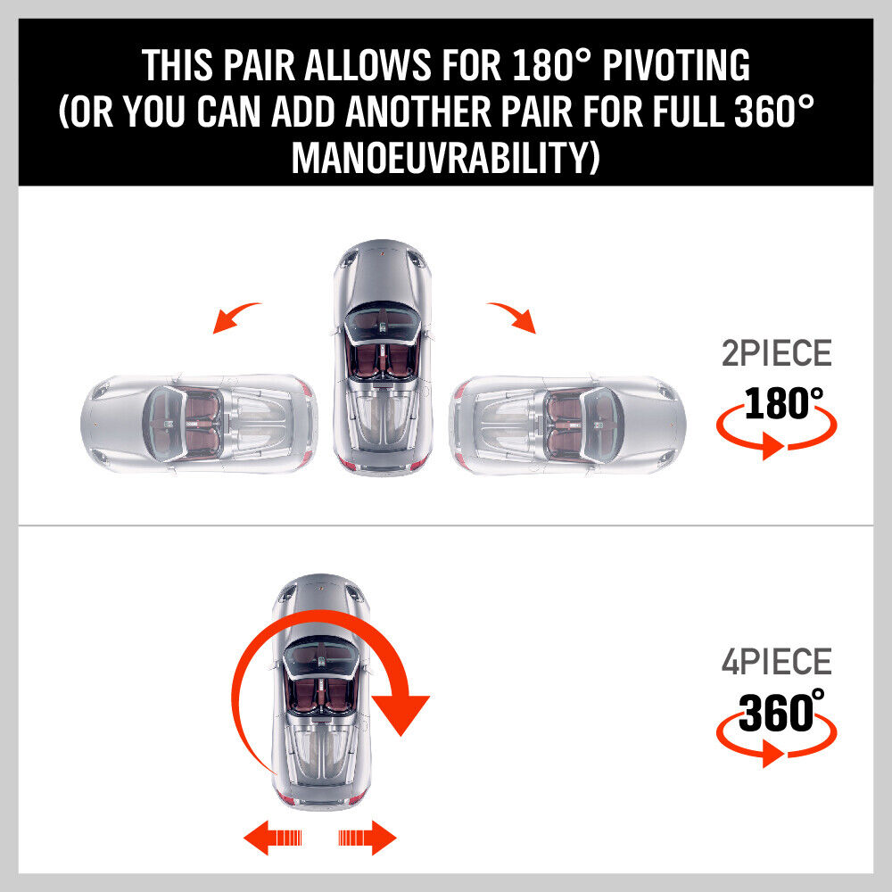 Traffic Control & Parking Tools: 4 x Heavy Duty Wheel Dolly 450 kg 1000 lb Car Vehicle Positioning Jack Platform