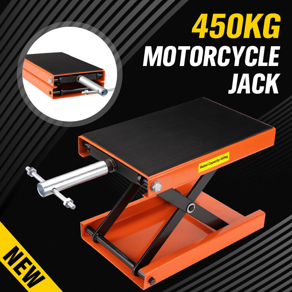 Lifts & Hoists: Motorcycle Jack 450KG Scissor Motor Bike Lift Stand Hoist Mini Motorbike Quad