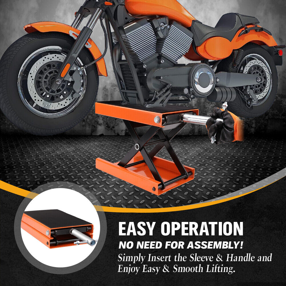 Lifts & Hoists: Motorcycle Jack 450KG Scissor Motor Bike Lift Stand Hoist Mini Motorbike Quad