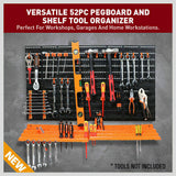 Fence & Gate Accessories: 52Pc Wall Mounted Tool Storage Rack Wrench Spanner Holder Screwdriver Pliers New