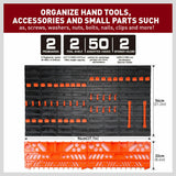 Fence & Gate Accessories: 52Pc Wall Mounted Tool Storage Rack Wrench Spanner Holder Screwdriver Pliers New