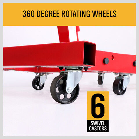 Automotive Lifts & Hoists: 2-Ton Hydraulic Engine Crane Foldable Hoist Stand for Mobile Garage Lifting- Workshop Essential