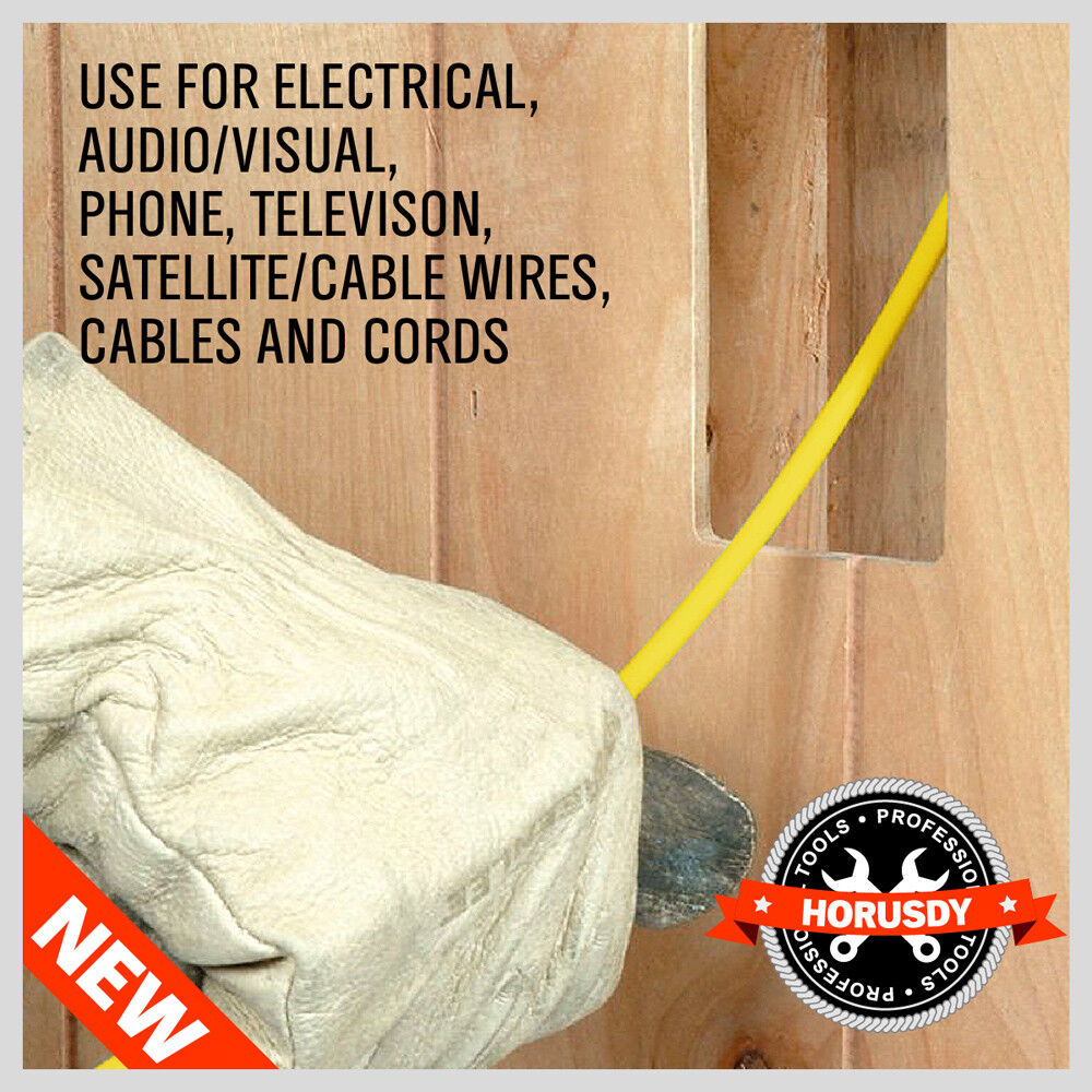 Power & Electrical Supplies: 3.3m ⏀ 4mm Fibreglass Electricians Push Pull Rods Cable Cavity Contractors Duct