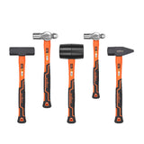 Hammers: 5Pc Hammer Set Rubber / Ball Pein / Sledge / Cross Pein Mallet TPR Grip Handle