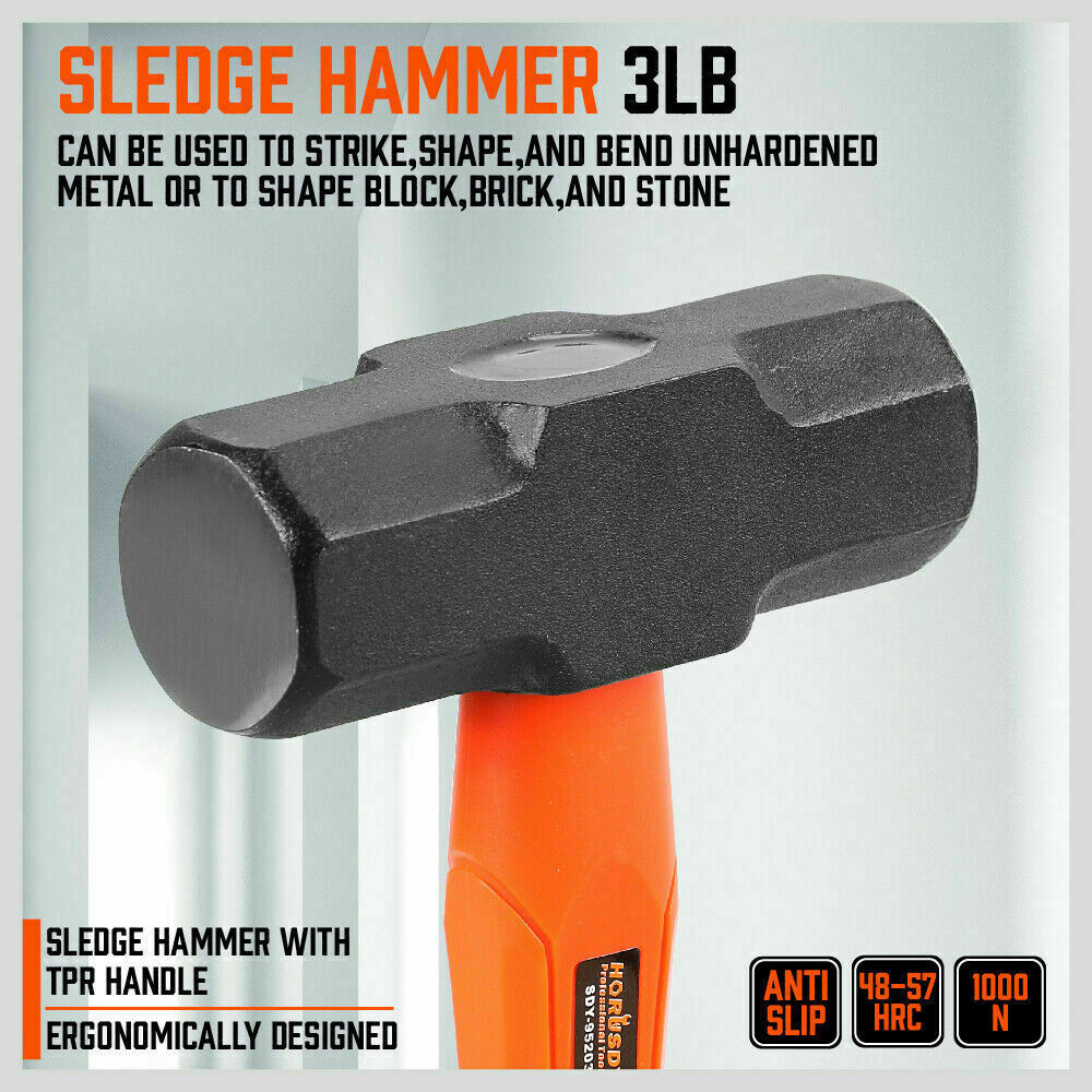 Hammers: 5Pc Hammer Set Rubber / Ball Pein / Sledge / Cross Pein Mallet TPR Grip Handle