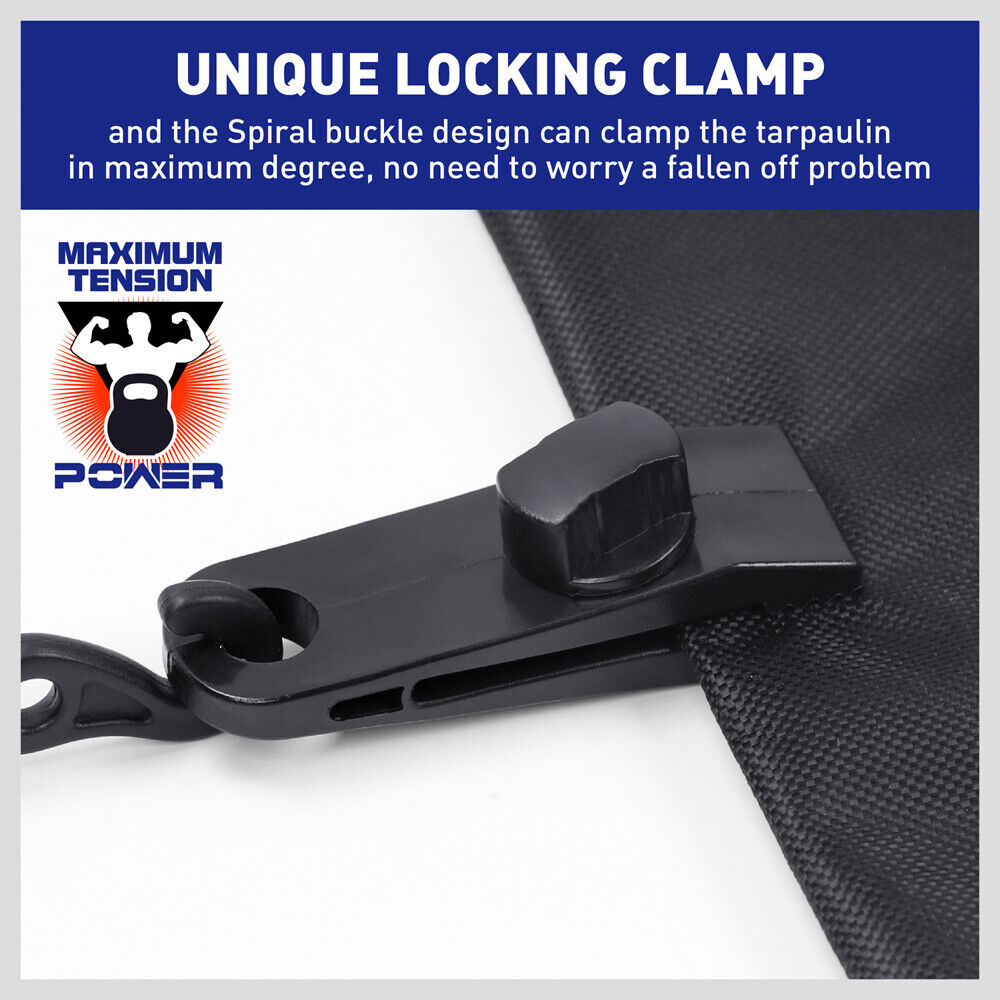 Automotive Repair & Speciality Tools: 8Pc Awning Tarp Clamp Set Clips Hangers Survival Tent Emergency Grommet