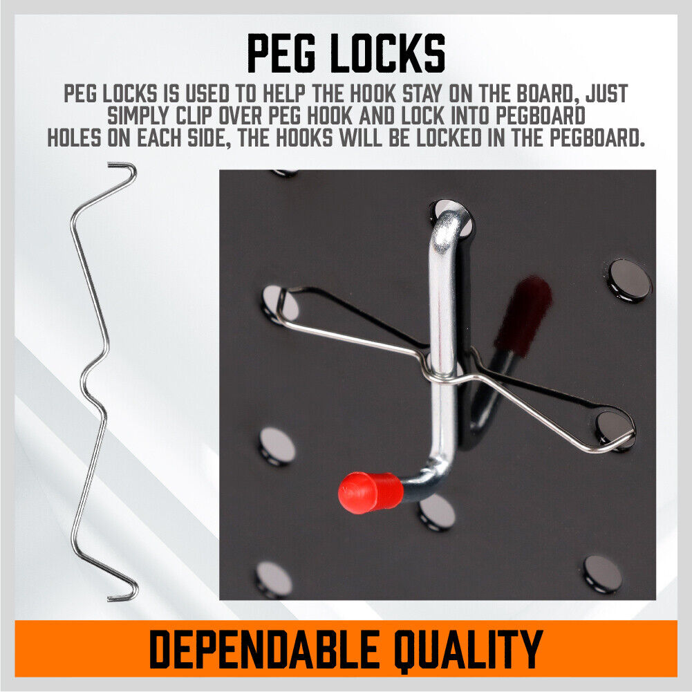Bicycle Stands & Storage: 238Pc Pegboard Hooks Set Peg board Bins Parts Storage Assortment Tools Organiser