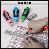 Cutters: 4Pc Box Cutter Snap Off Utility Knife Retractable Grip Handle 10x Spare Blades