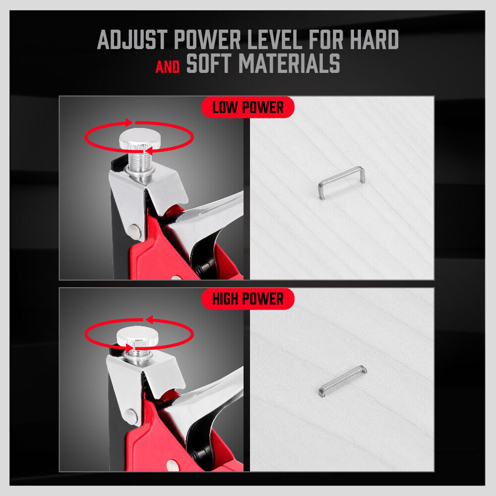 Hand Tools: Heavy Duty Staple Gun Set 2in1 Stapler 1500Pc Staples Tacker Hand Fastener Tool