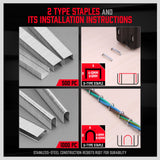 Hand Tools: Heavy Duty Staple Gun Set 2in1 Stapler 1500Pc Staples Tacker Hand Fastener Tool