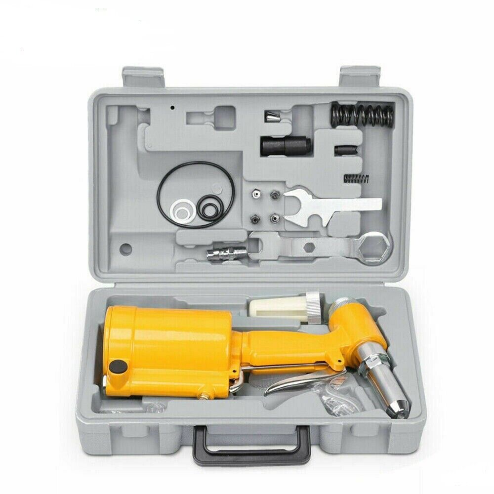 Automotive Repair & Speciality Tools: Air Hydraulic Pop Rivet Gun Pneumatic Riveter Industrial 4-Size Set With Case