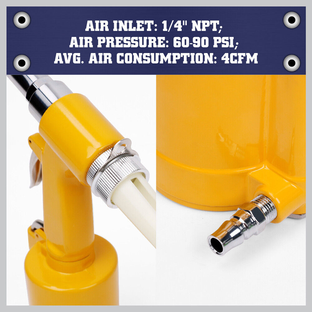 Automotive Repair & Speciality Tools: Air Hydraulic Pop Rivet Gun Pneumatic Riveter Industrial 4-Size Set With Case