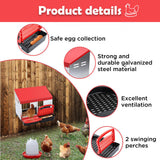 Small Animal Habitats & Cages: VaKa Chicken Hen Coop Hutch 2 Hole Inside Outside Roll Away Lay Egg Nesting Box