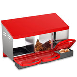 Small Animal Habitats & Cages: VaKa Chicken Hen Coop Hutch 3 Hole Inside Outside Roll Away Lay Egg Nesting Box