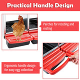 Small Animal Habitats & Cages: VaKa Chicken Hen Coop Hutch 3 Hole Inside Outside Roll Away Lay Egg Nesting Box