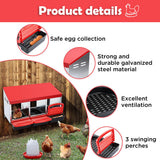 Small Animal Habitats & Cages: VaKa Chicken Hen Coop Hutch 3 Hole Inside Outside Roll Away Lay Egg Nesting Box
