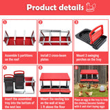 Small Animal Habitats & Cages: VaKa Chicken Hen Coop Hutch 3 Hole Inside Outside Roll Away Lay Egg Nesting Box