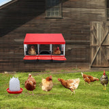 Small Animal Habitats & Cages: VaKa Chicken Hen Coop Hutch 3 Hole Inside Outside Roll Away Lay Egg Nesting Box
