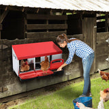 Small Animal Habitats & Cages: VaKa Chicken Hen Coop Hutch 3 Hole Inside Outside Roll Away Lay Egg Nesting Box