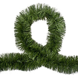 Christmas Wreaths & Garlands: 5x 2.5m Christmas Tinsel Xmas Garland Sparkly Snowflake Party Natural Home Décor, Pine Green