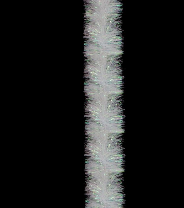 Christmas Wreaths & Garlands: 5x 2.5m Christmas Tinsel Xmas Garland Sparkly Snowflake Party Natural Home Décor, White Pearlescent