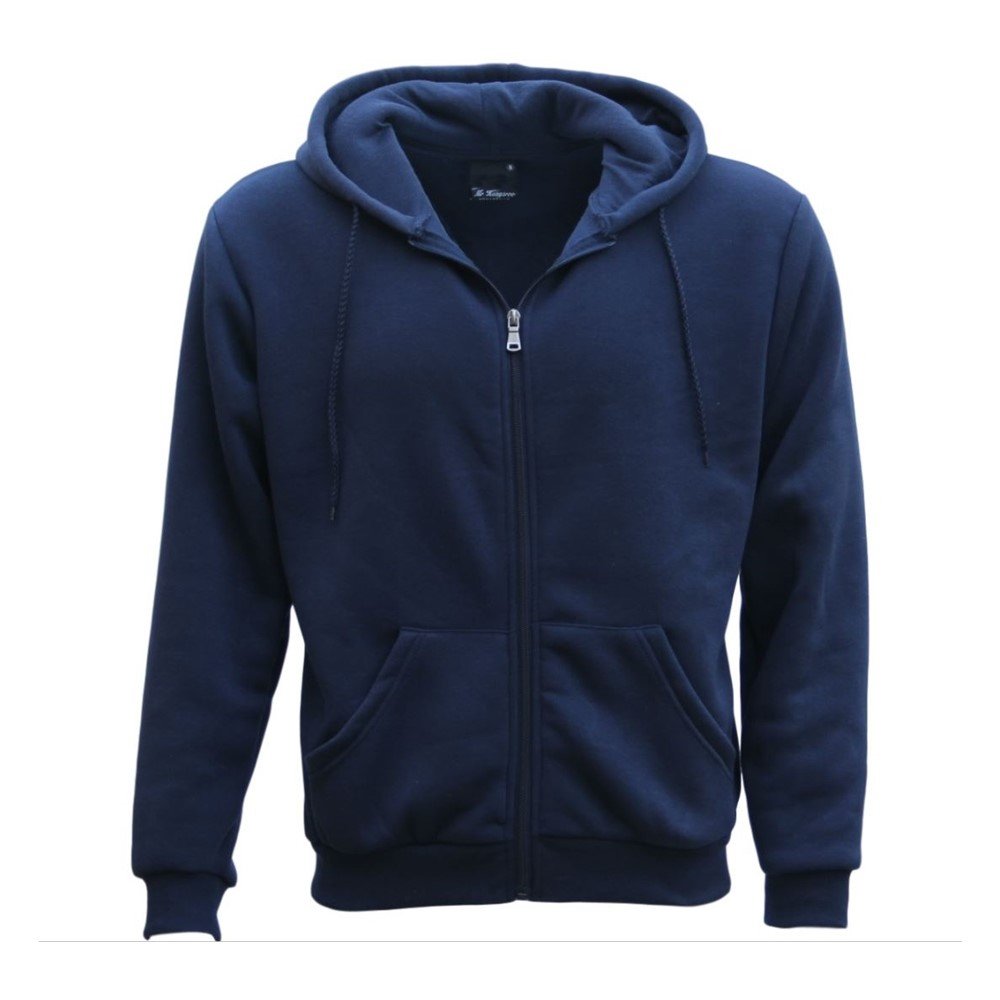 Women's Jackets & Coats: Adult Unisex Zip Plain Fleece Hoodie Hooded Jacket Mens Sweatshirt Jumper XS-8XL, Navy, M