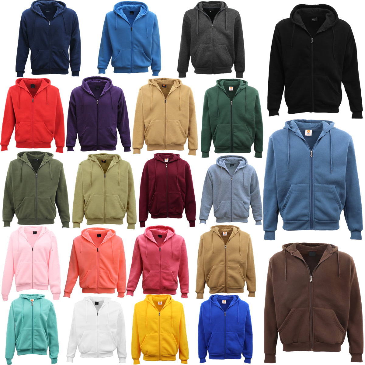 Women's Jackets & Coats: Adult Unisex Zip Plain Fleece Hoodie Hooded Jacket Mens Sweatshirt Jumper XS-8XL, Navy, M