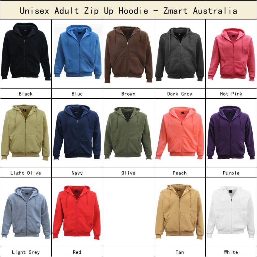 Women's Jackets & Coats: Adult Unisex Zip Plain Fleece Hoodie Hooded Jacket Mens Sweatshirt Jumper XS-8XL, Navy, M