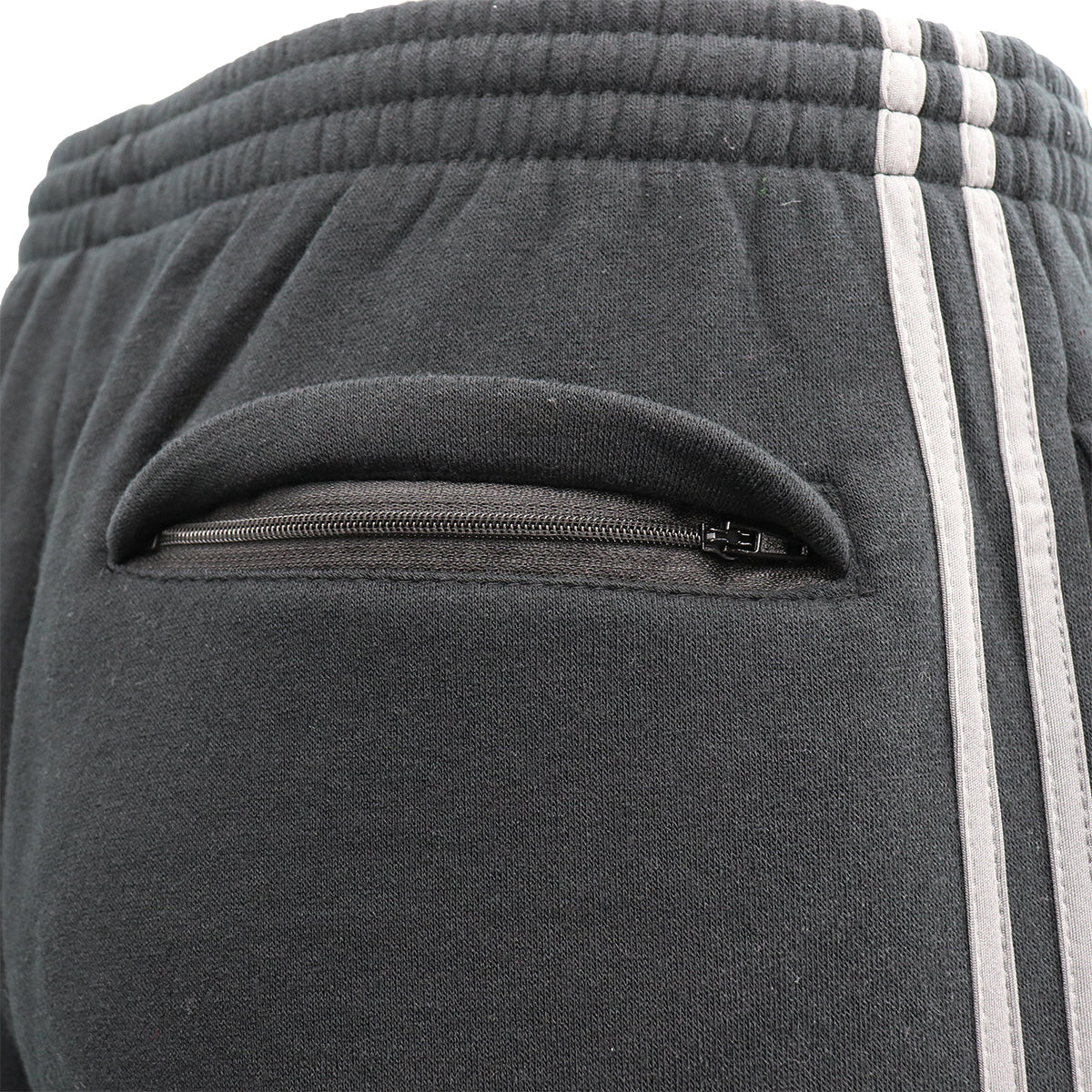 Men's Sweats & Trackpants: Men's Fleece Casual Sports Track Pants w Zip Pocket Striped Sweat Trousers S-6XL, Dark Grey, 2XL