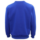 Men's Shirts: New Adult Unisex Plain Pullover Fleece Jumper Mens Long Sleeve Crew Neck Sweater, Navy, L