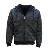 Men's Coats & Jackets: Men's Thick Zip Up Hooded Hoodie w Winter Sherpa Fur Jumper Coat Jacket Sweater, Black, XL