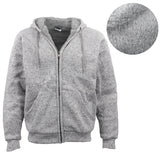 Men's Coats & Jackets: Men's Thick Zip Up Hooded Hoodie w Winter Sherpa Fur Jumper Coat Jacket Sweater, Black, XL