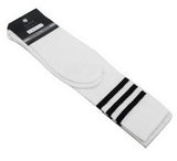 Women's Socks & Hosiery: Mens Womens Sports Breathable Tube Long High Socks Knee Warm Casual Footy Soccer, White w Black Stripes