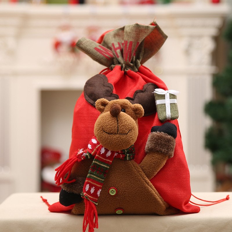 Christmas Decorations: New Christmas Large Jumbo Felt Santa Sack Children Xmas Gifts Candy Stocking Bag, Reindeer (56x35cm)