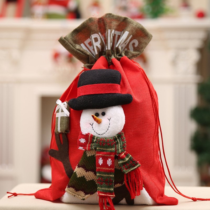 Christmas Decorations: New Christmas Large Jumbo Felt Santa Sack Children Xmas Gifts Candy Stocking Bag, Snowman (56x35cm)