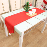6-10x Christmas Santa Hat Chair Covers Table Cloth Dinner Home DǸcor Ornaments, Table Runner (34x176 cm)