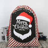 Christmas Decorations: Large Christmas XMAS Hessian Santa Sack Stocking Bag Reindeer Children Gifts Bag, Red - Smile Santa