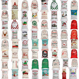 Christmas Decorations: Large Christmas XMAS Hessian Santa Sack Stocking Bag Reindeer Children Gifts Bag, Red - Smile Santa