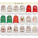 Christmas Decorations: Large Christmas XMAS Hessian Santa Sack Stocking Bag Reindeer Children Gifts Bag, Red - Smile Santa