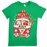 Christmas Clothing: New Funny Adult Xmas Christmas T Shirt Tee Mens Womens 100% Cotton Jolly Ugly, Santa Drive Kombi (Green), 2XL