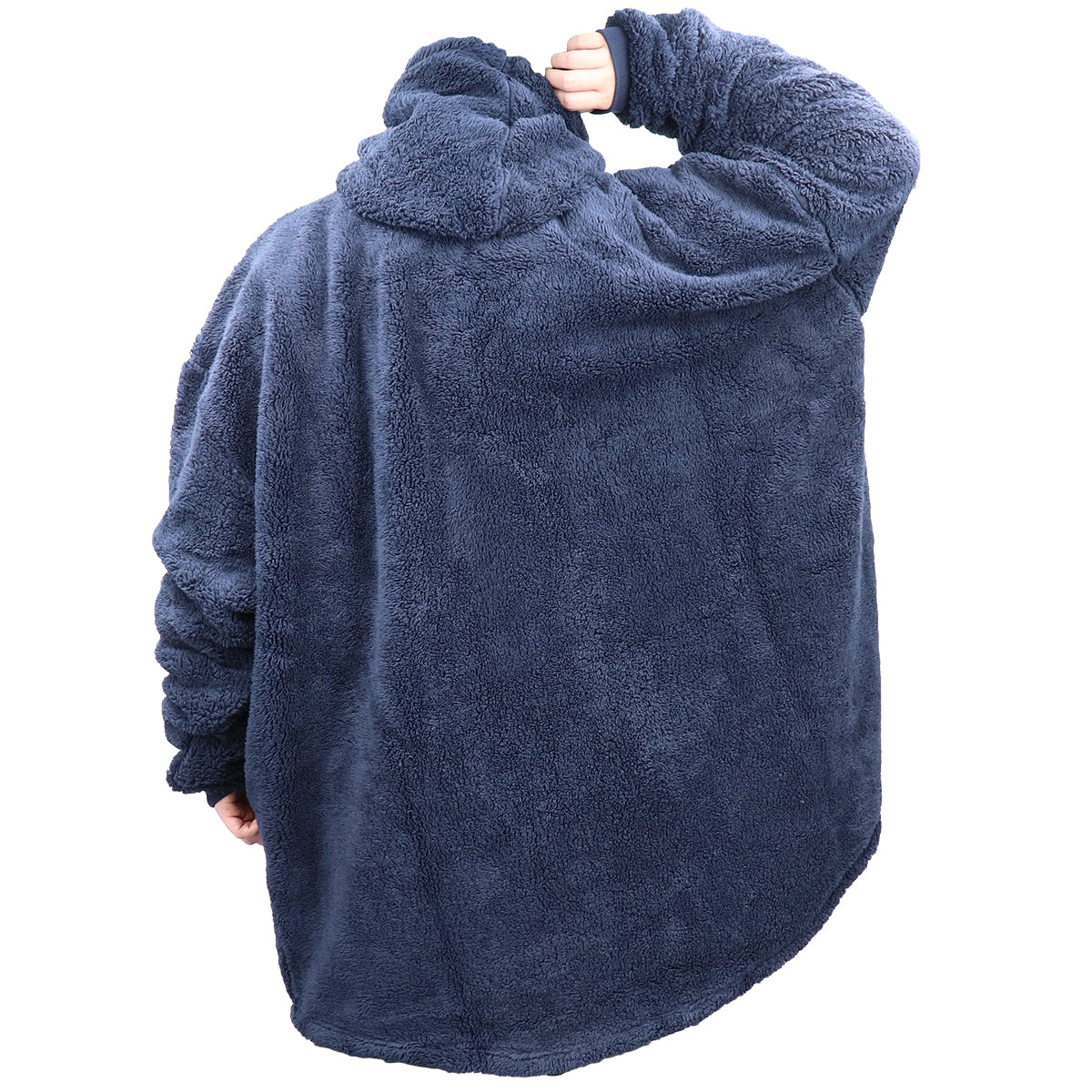 Blankets & Throws: Oversized Soft Pullover Plain Hoodie Warm Fleece Blanket Plush Winter Sweatshirt, Aqua, Adult