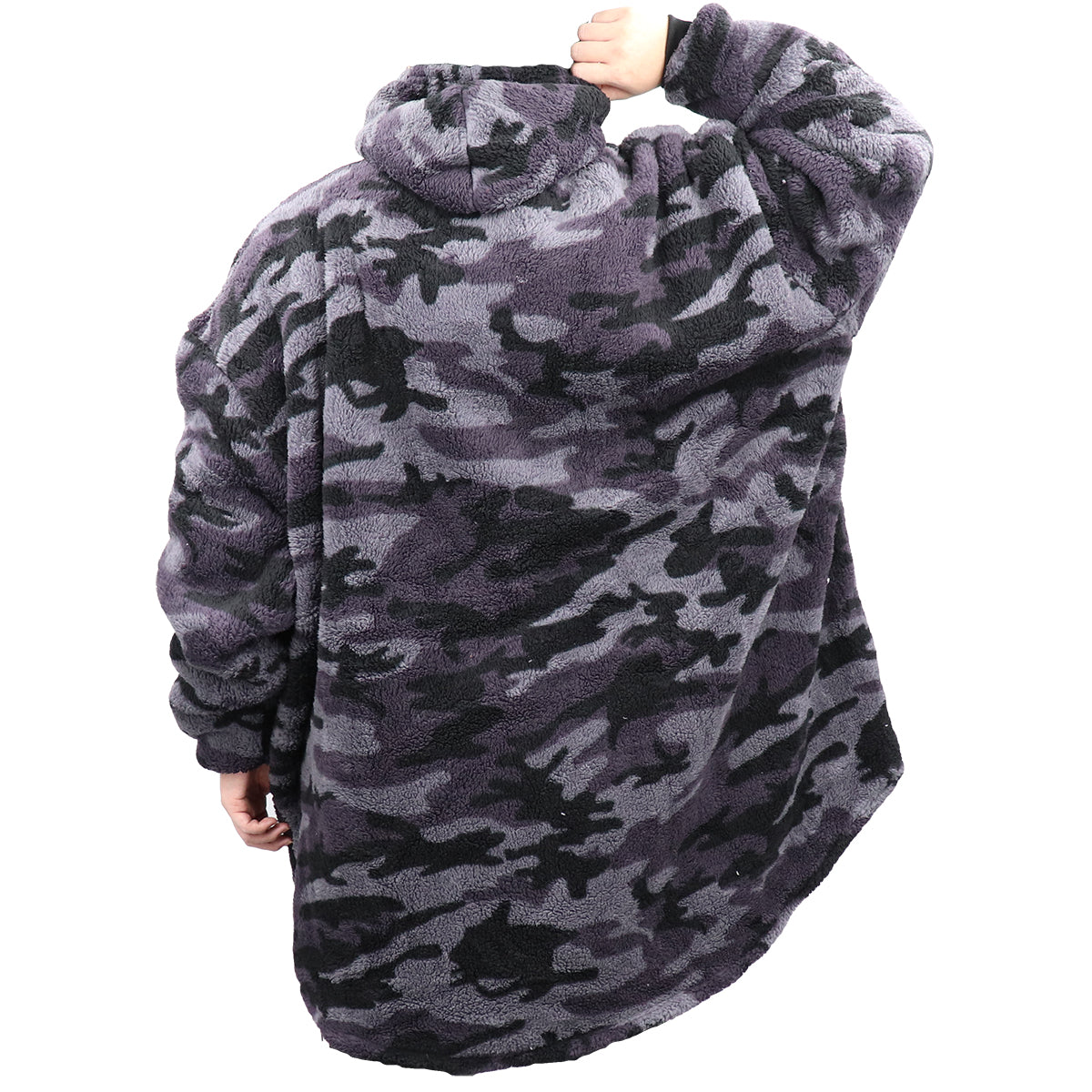 Blankets & Throws: Oversized Soft Pullover Plain Hoodie Warm Fleece Blanket Plush Winter Sweatshirt, Aqua, Adult
