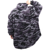 Blankets & Throws: Oversized Soft Pullover Plain Hoodie Warm Fleece Blanket Plush Winter Sweatshirt, Aqua, Adult