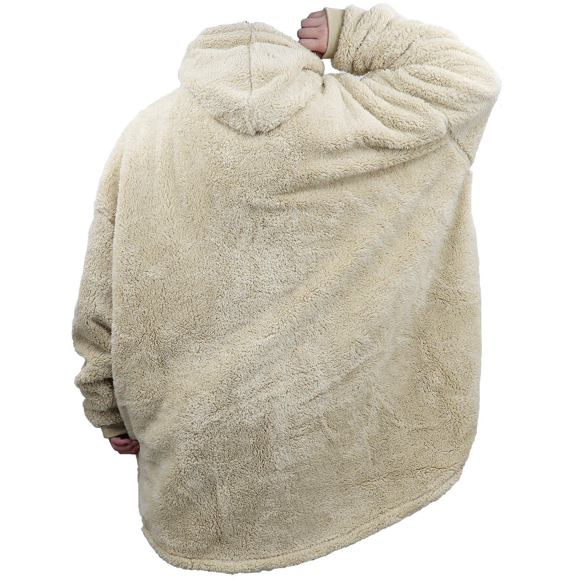 Blankets & Throws: Oversized Soft Pullover Plain Hoodie Warm Fleece Blanket Plush Winter Sweatshirt, Aqua, Adult