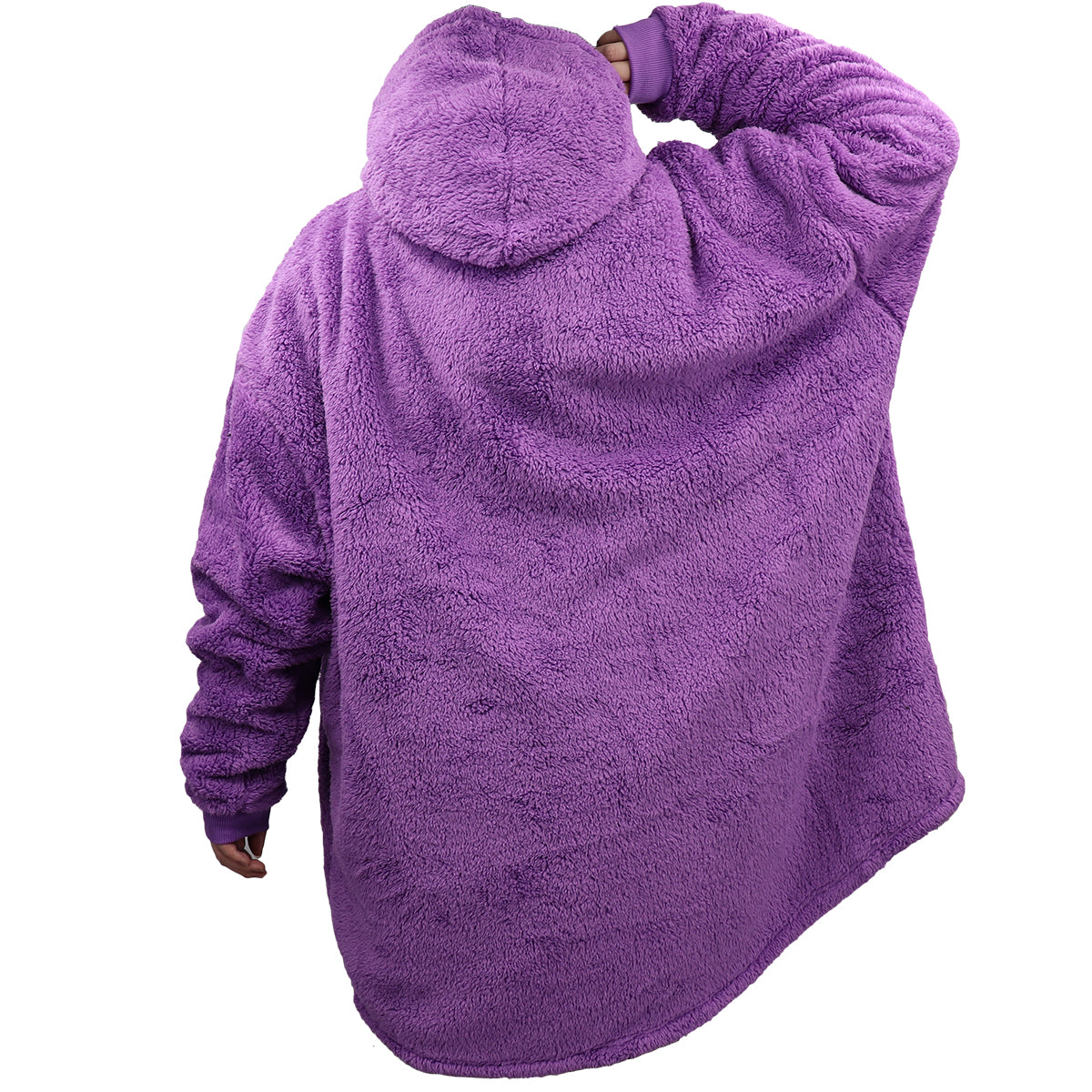 Blankets & Throws: Oversized Soft Pullover Plain Hoodie Warm Fleece Blanket Plush Winter Sweatshirt, Aqua, Adult